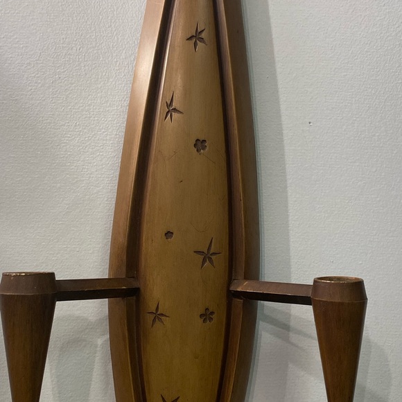 Set of 2 MCM resin wall sconces - Picture 2 of 3